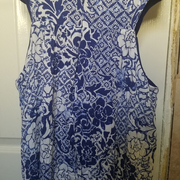 FOREVER 21 BLUE AND WHITE  SIZE M DRESS - Picture 4 of 6